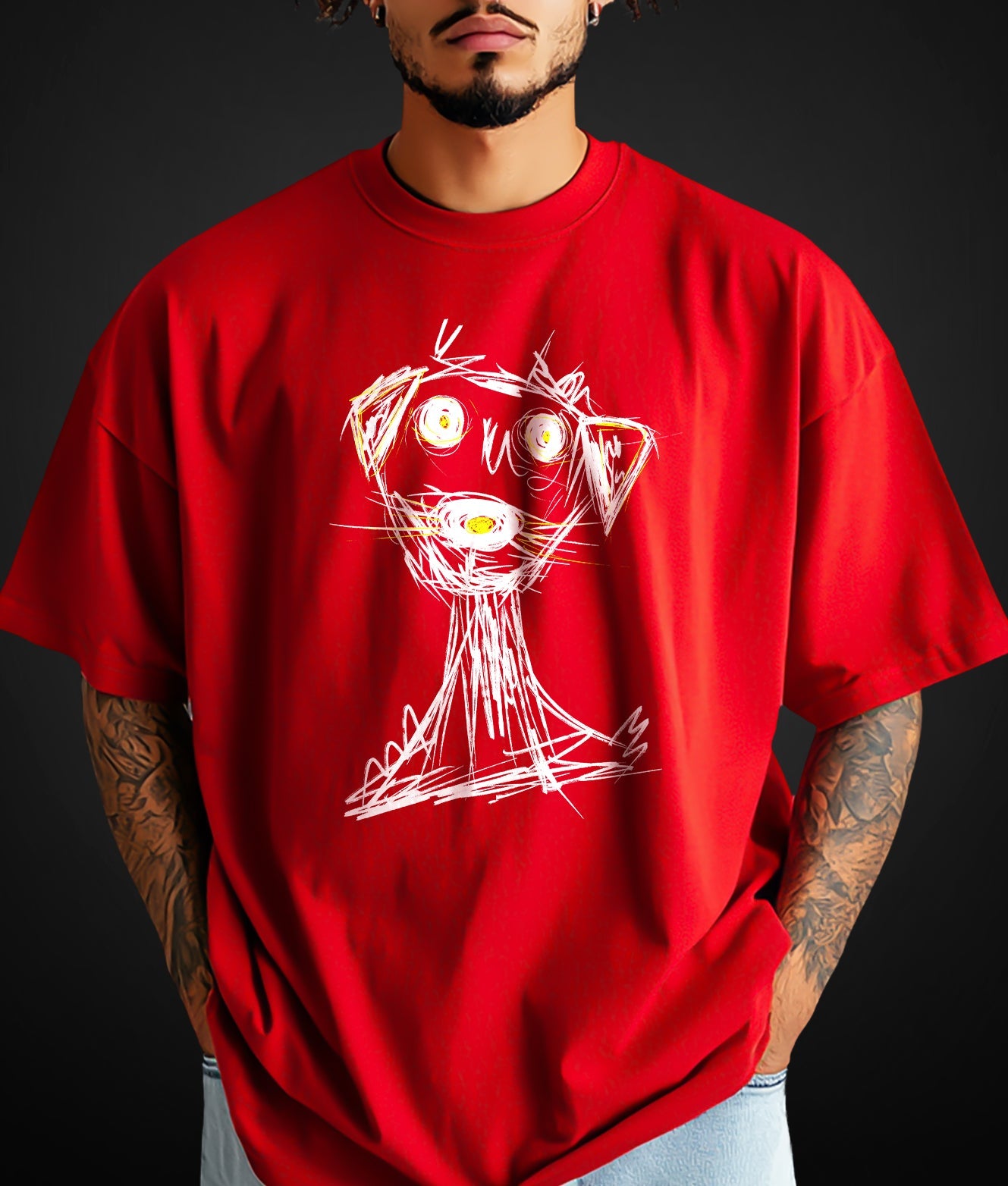 Red Dog - Oversized GrayPop