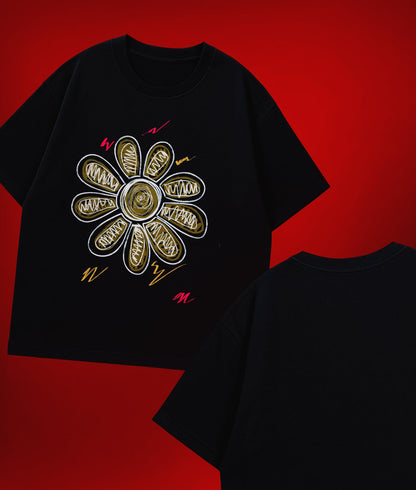 Black Flower - Oversized GrayPop